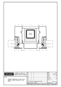 Vandret snit ved R.H.S søjle